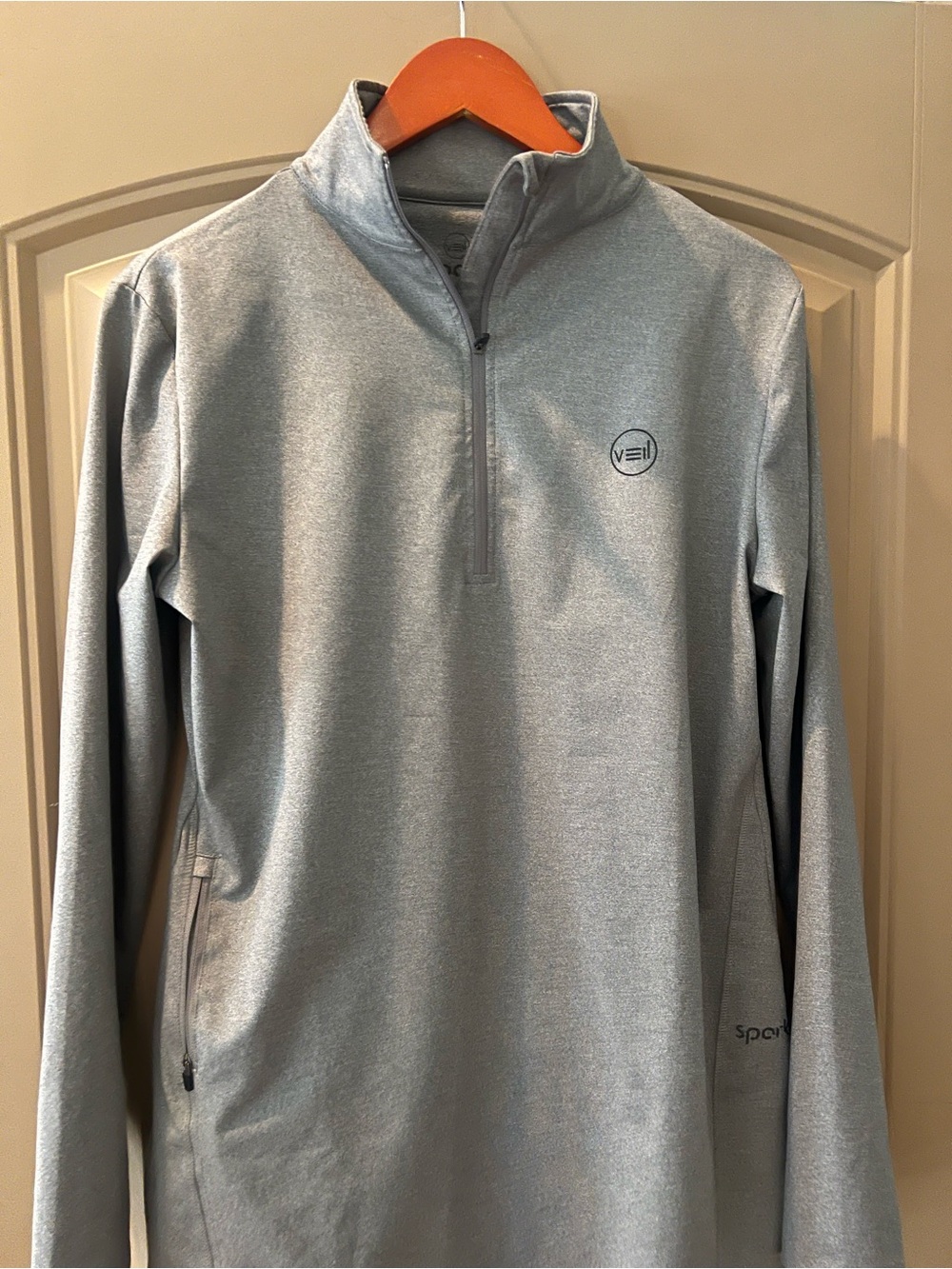 Light Gray Women's Quarter-Zip Tunic Top